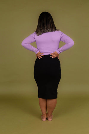 Leki Crop Top in Lilac - Manners London