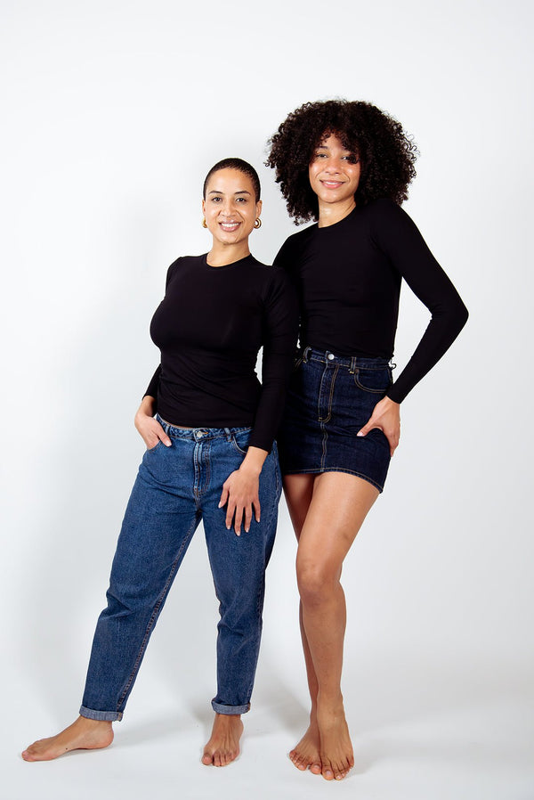 Leki Full Length Top in Black - Manners London