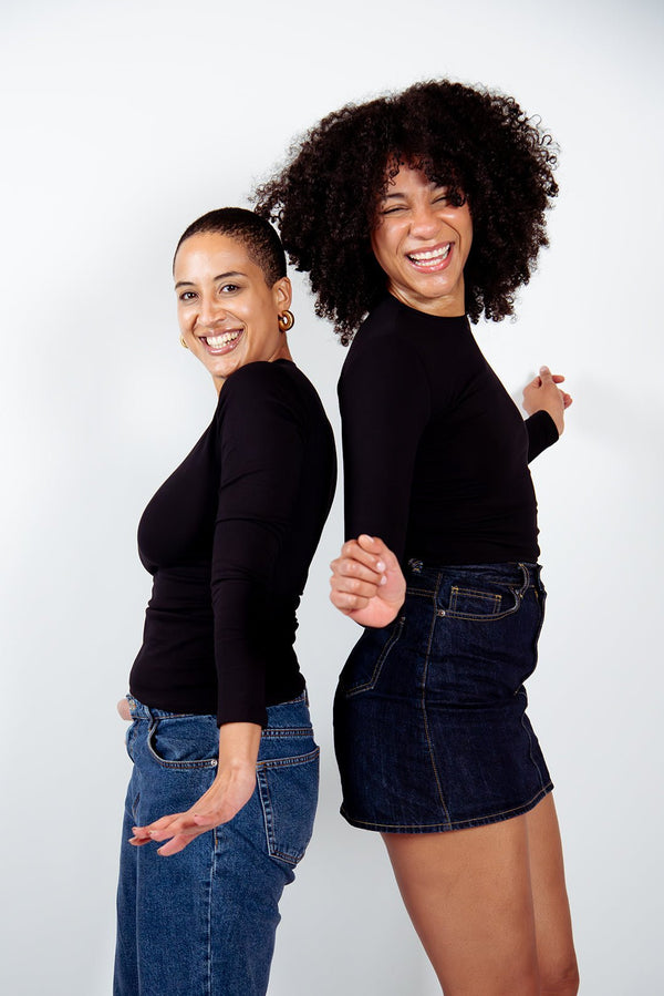 Leki Full Length Top in Black - Manners London