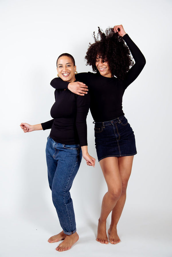 Leki Full Length Top in Black - Manners London