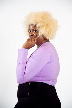 Leki Full Length Top in Lilac - Manners London