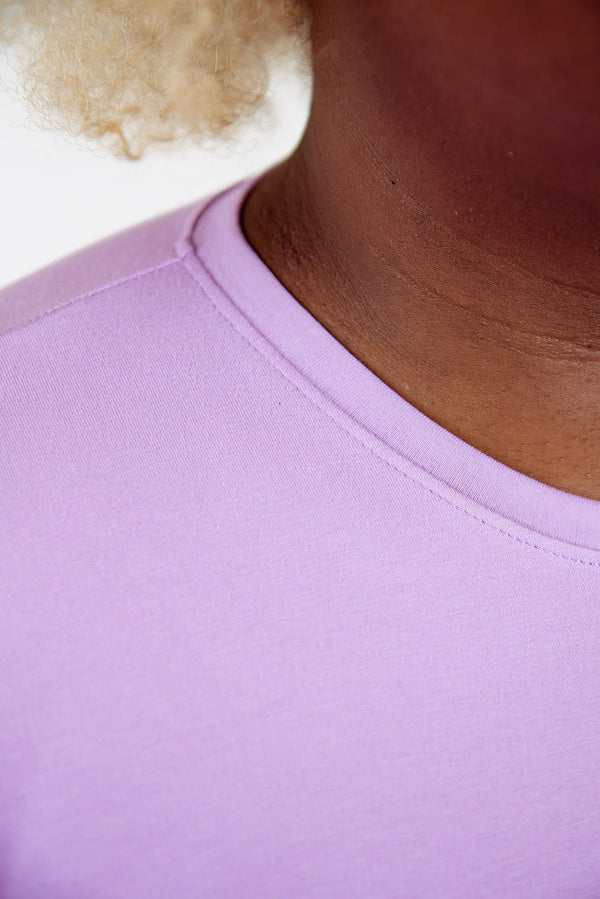 Leki Full Length Top in Lilac - Manners London