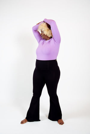 Leki Full Length Top in Lilac - Manners London