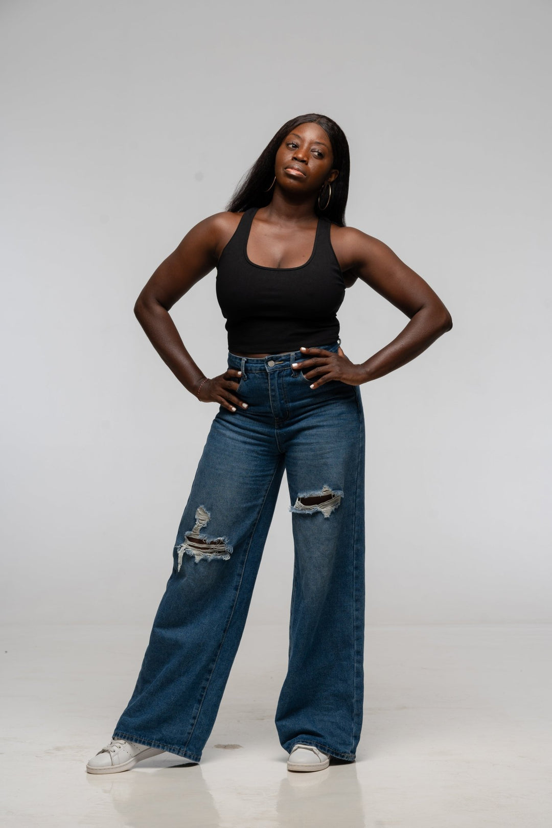 Mesh Back Shinni Crop Top in Black - Manners London