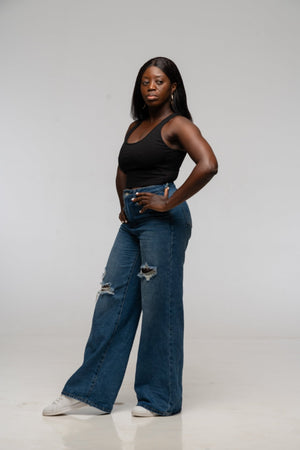 Mesh Back Shinni Crop Top in Black - Manners London