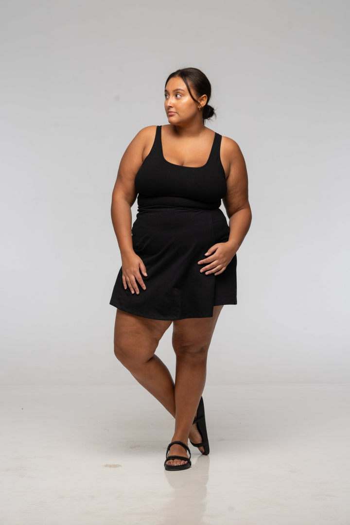Mesh Back Shinni Crop Top in Black - Manners London