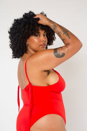 Multi Tie Reversible One Piece In All The Fire - Manners London