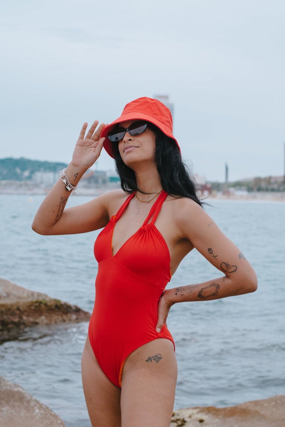 Multi Tie Reversible One Piece In All The Fire - Manners London