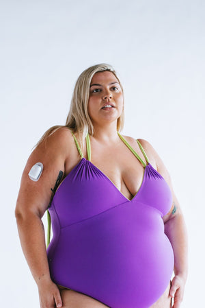 Multi Tie Reversible One Piece In Grape And Apple Sours - Manners London