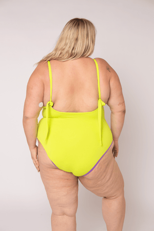 Multi Tie Reversible One Piece In Grape And Apple Sours - Manners London