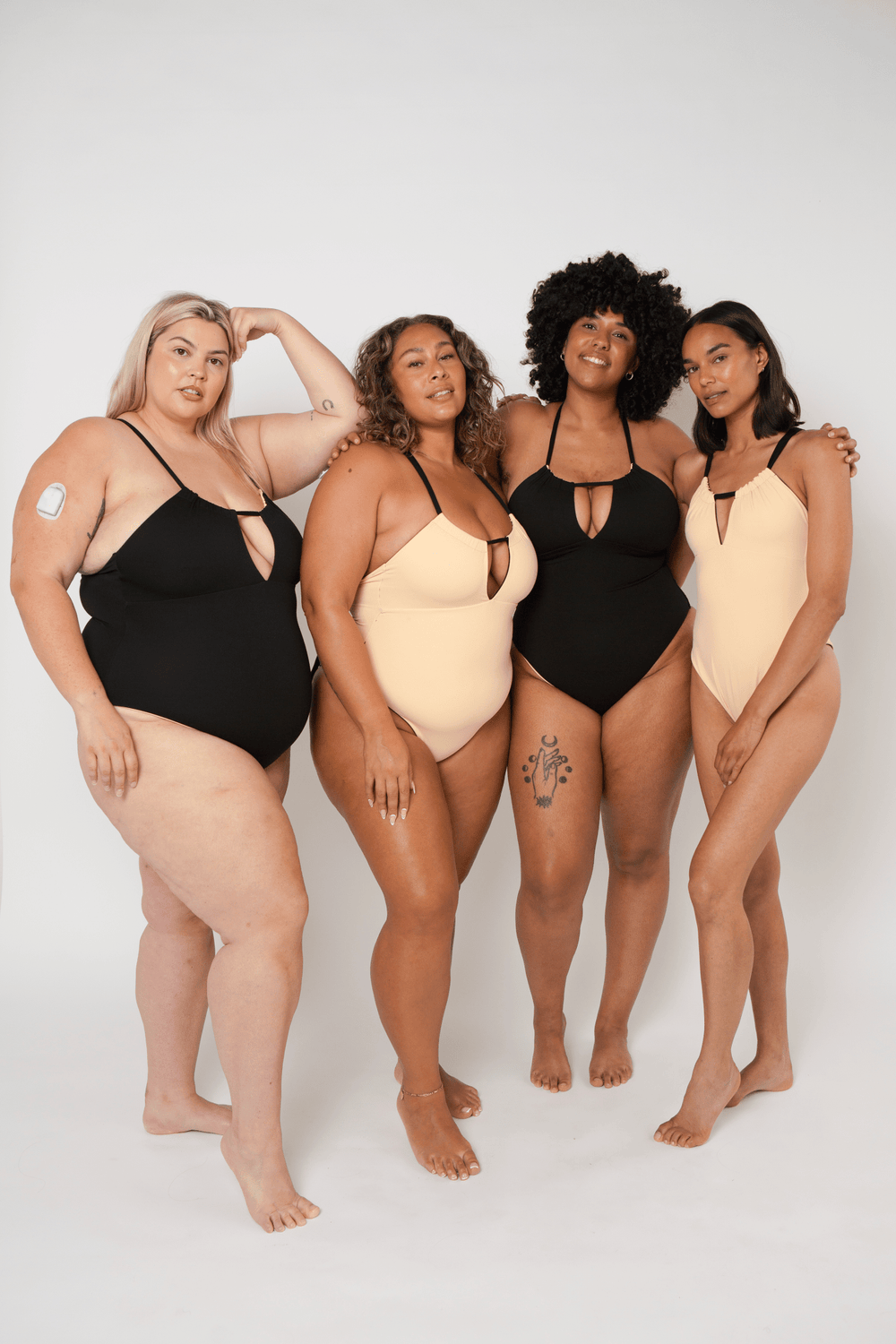 Multi Tie Reversible One Piece In Peach Nights - Manners London