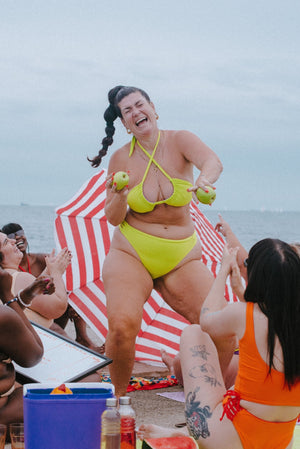 Multi Tie Reversible Top In Grape And Apple Sours - Manners London