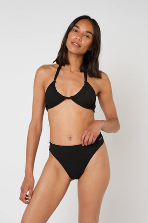 Multi Tie Reversible Top in Peach Nights - Manners London