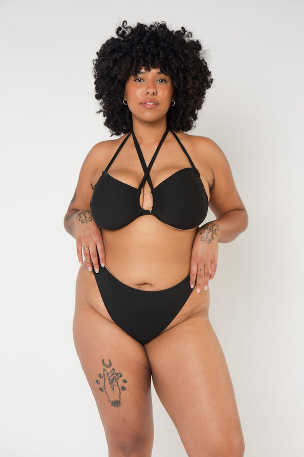 Multi Tie Reversible Top in Peach Nights - Manners London