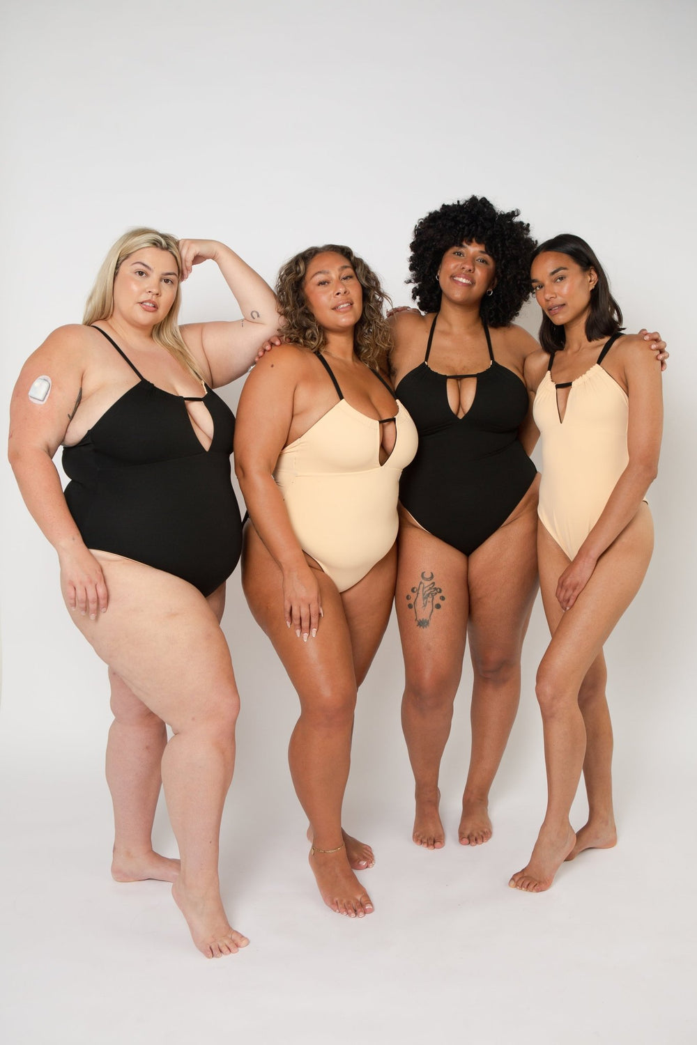 Multi Tie Reversible X - Tall One Piece In Peach Nights - Manners London