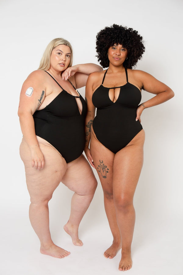 Multi Tie Reversible X - Tall One Piece In Peach Nights - Manners London