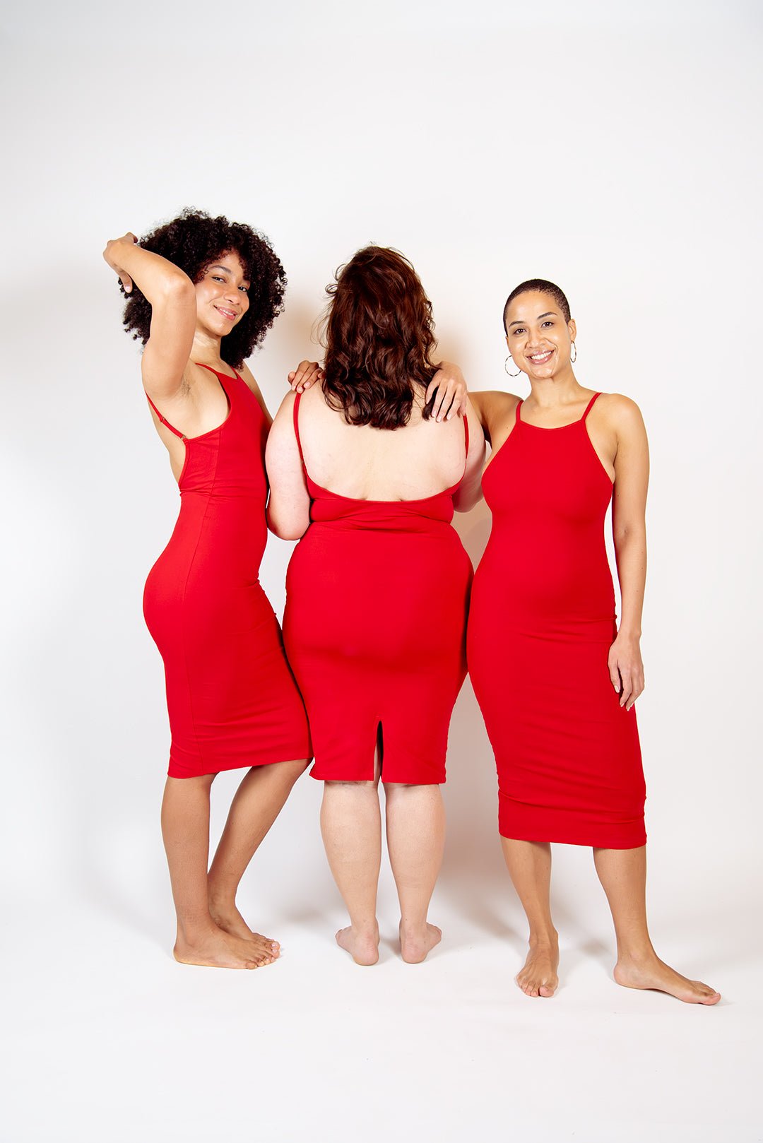 Nata Pencil Dress in Pomegranate Red - Manners London