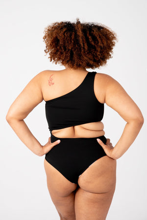 One Piece Reversible Regular In Cuppa Print and Black - Manners London