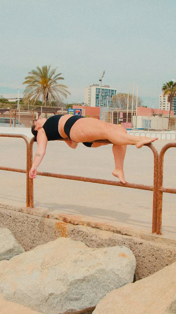 One Shoulder Reversible Top In Cuppa Print and Black - Manners London