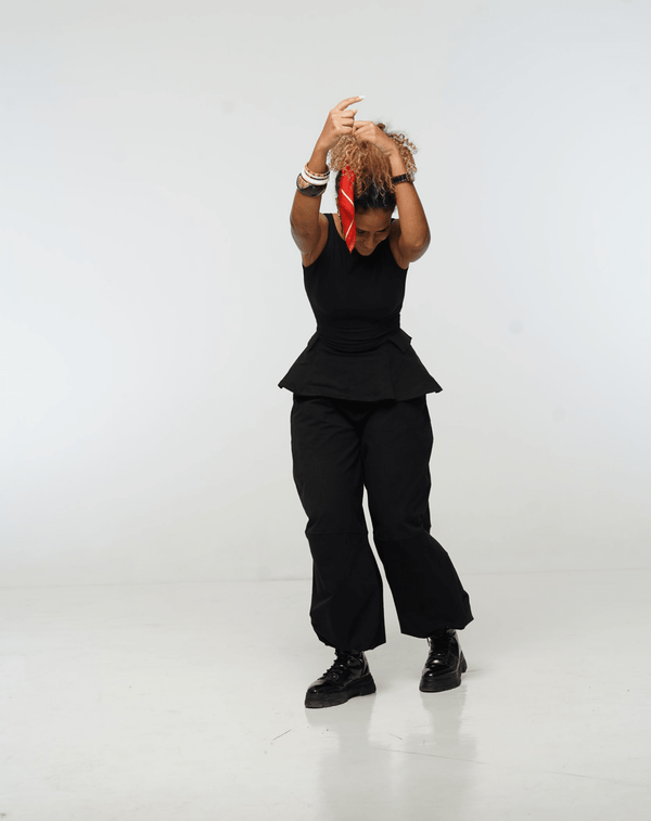 Peplum Boat Neck top With Pockets in Black - Manners London