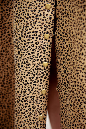 Popper Midi Skirt in Classic Leopard - Manners London