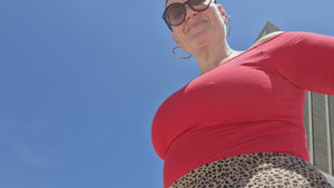 Bardot Short Sleeve Full Length Top in Pomegranate Red