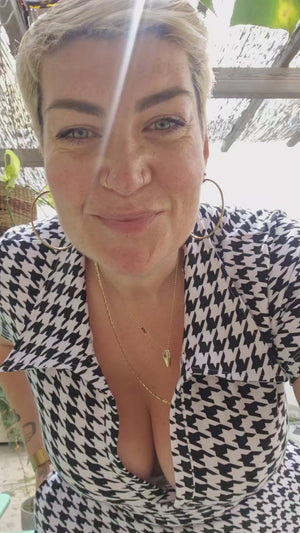 Zaba Dress Mini A-Line in Houndstooth Print