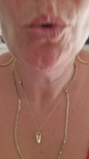 Api Mid Crop Top in Forgetmenot / Red edging