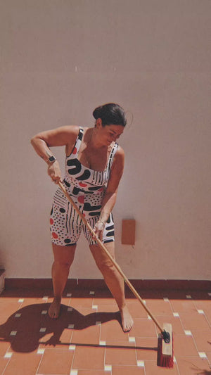 Square Neck Playsuit in Cuppa (Limited Edition)