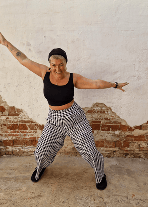 Puff Pants (Longer leg) in Houndstooth Print - Manners London