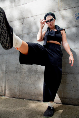 Puff Pants Petite in Black - Manners London