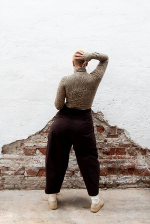 Puff Pants Petite in Cafe - Manners London