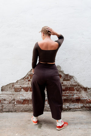 Puff Pants Petite in Cafe - Manners London