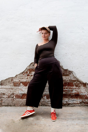 Puff Pants Petite in Cafe - Manners London