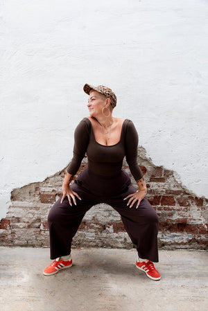 Puff Pants Petite in Cafe - Manners London