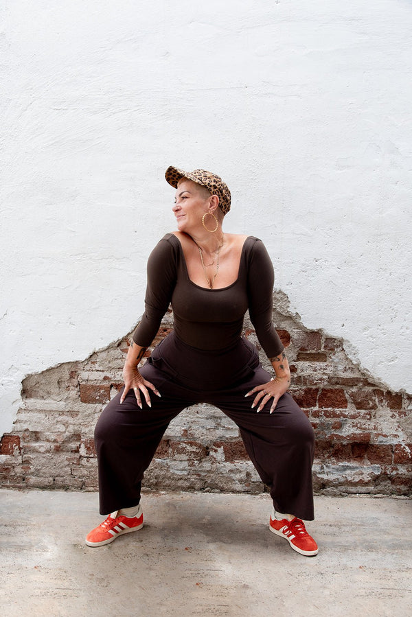 Puff Pants Petite in Cafe - Manners London