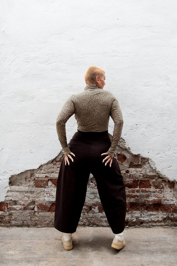 Puff Pants Petite in Cafe - Manners London