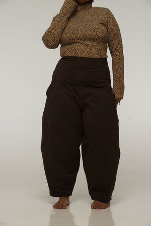 Puff Pants Petite in Cafe - Manners London