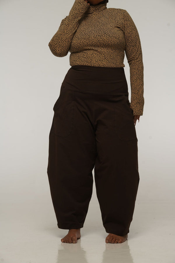 Puff Pants Petite in Cafe - Manners London