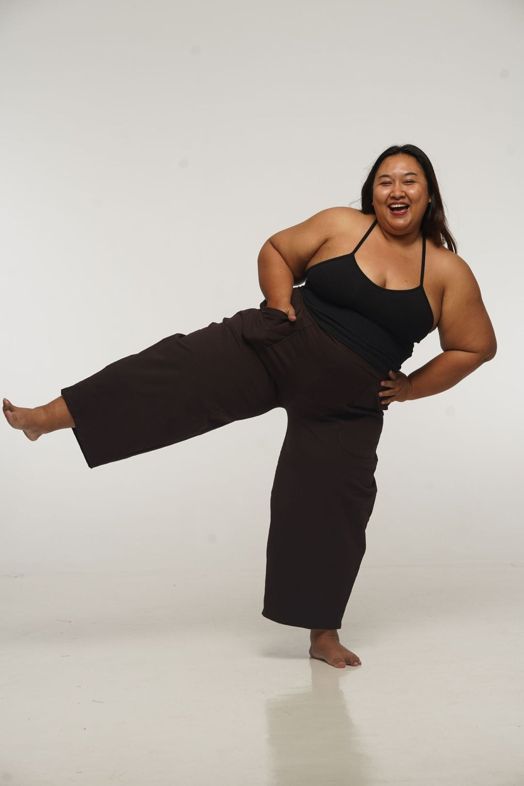 Puff Pants Petite in Cafe - Manners London