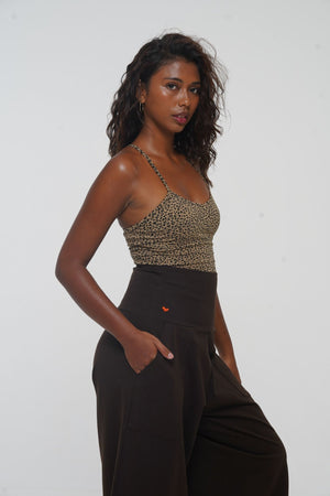 Puff Pants Petite in Cafe - Manners London