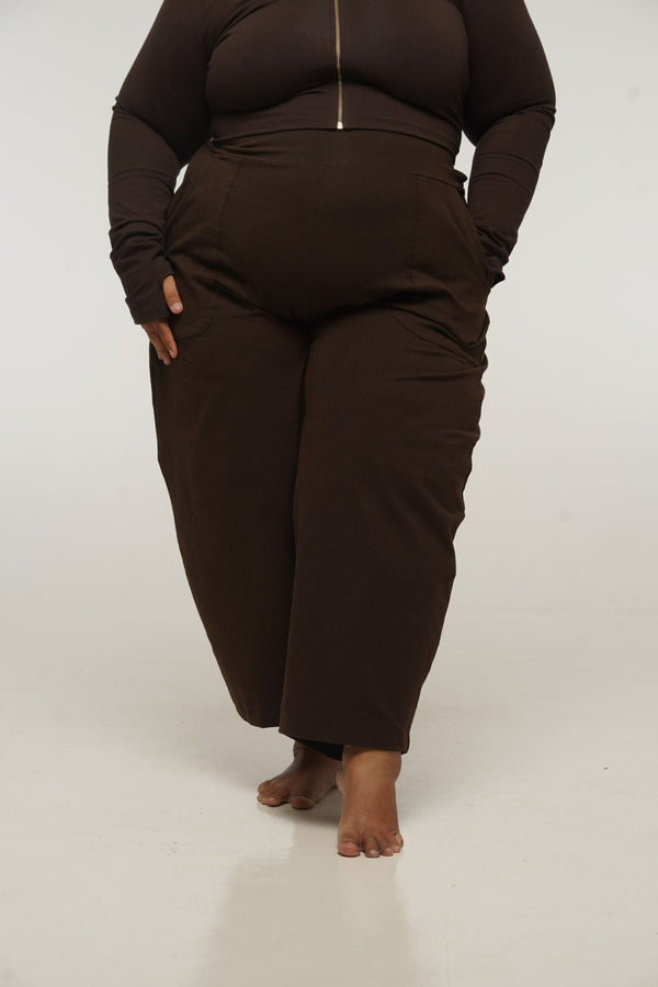 Puff Pants Petite in Cafe - Manners London