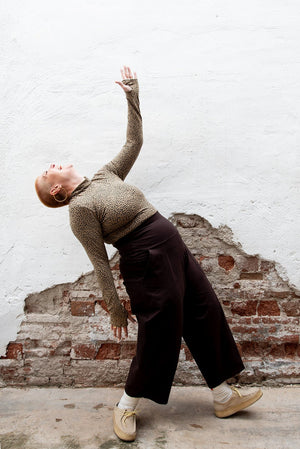 Puff Pants Petite in Cafe - Manners London