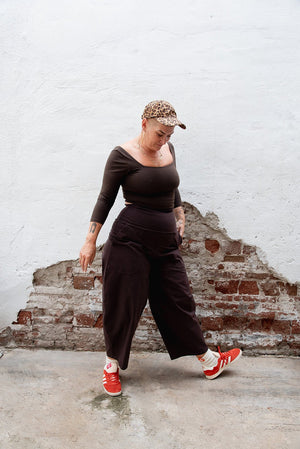 Puff Pants Petite in Cafe - Manners London