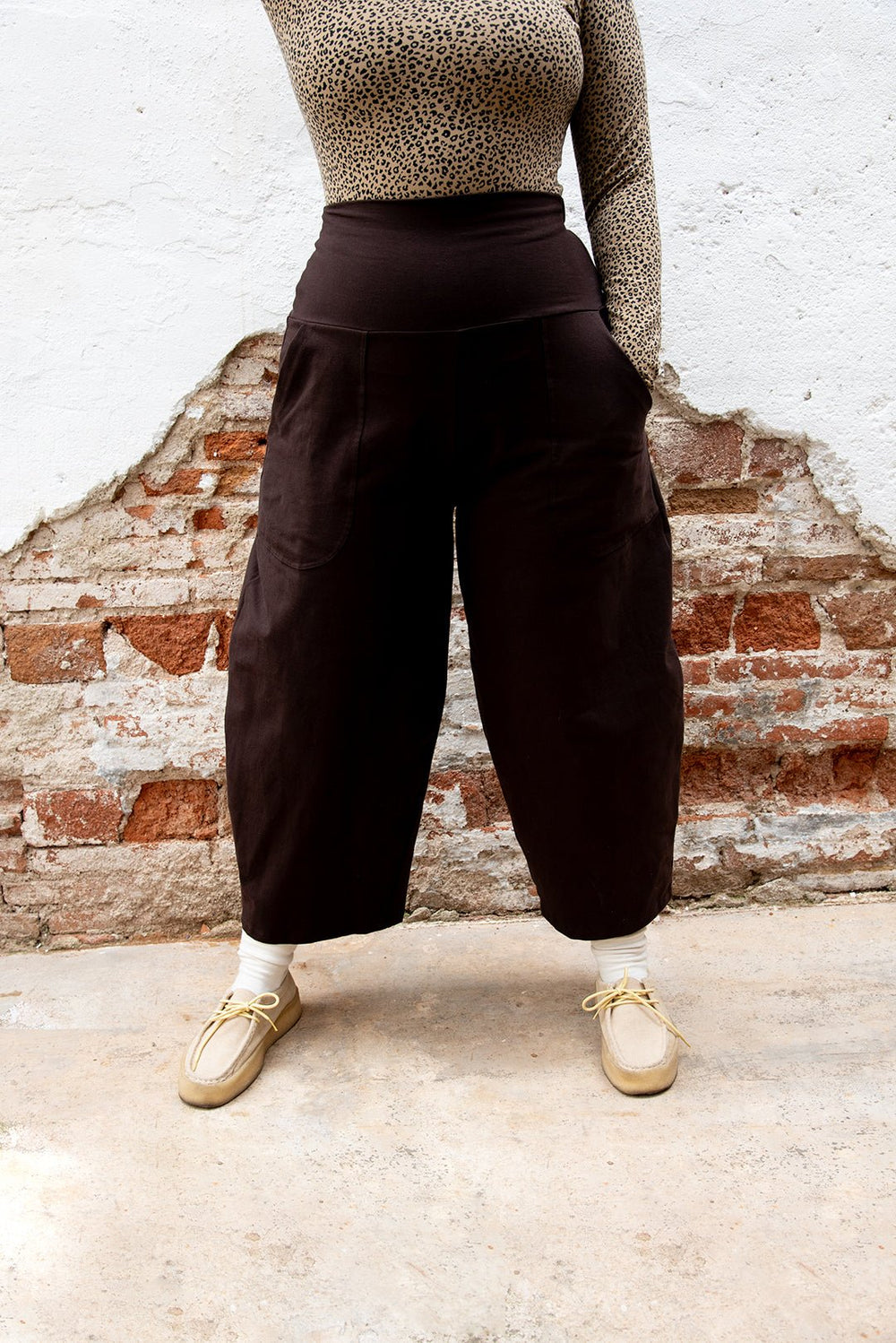 Puff Pants Petite in Cafe - Manners London