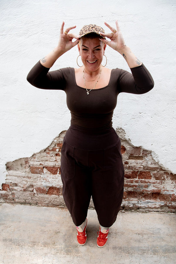 Puff Pants Petite in Cafe - Manners London