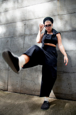 Puff Pants Regular in Black - Manners London