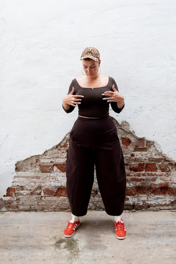 Puff Pants Regular in Cafe - Manners London