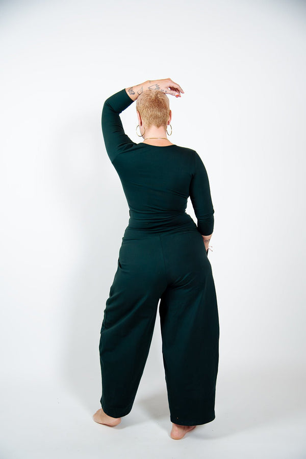 Puff Pants Tall in Forest Green - Manners London