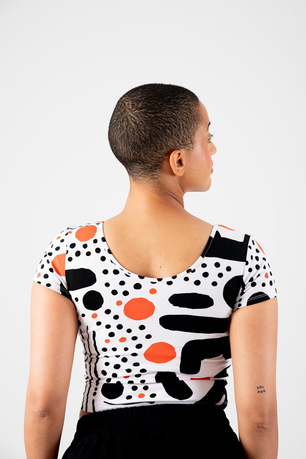 Reversible Full Length Top Tee in Cuppa - Manners London